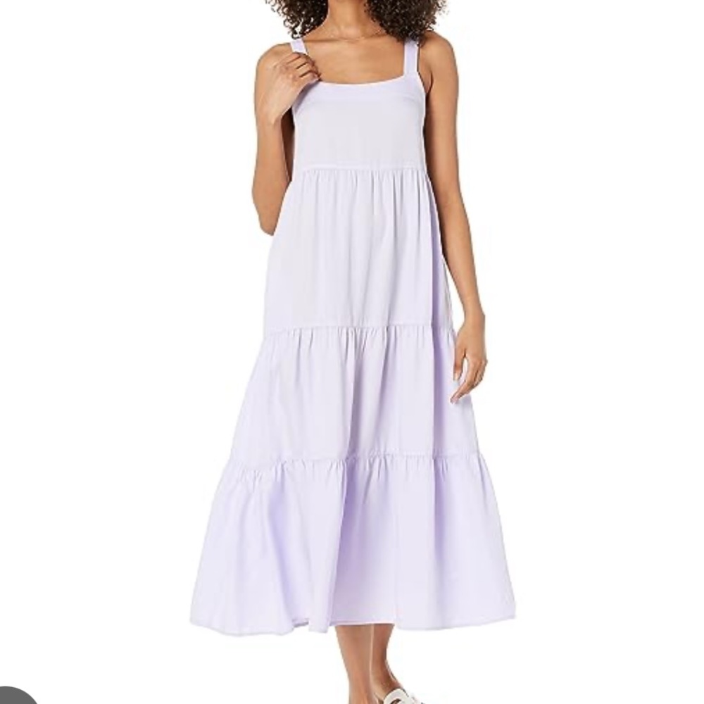 Amazon Women's Light Lavender Tiered Maxi Dress